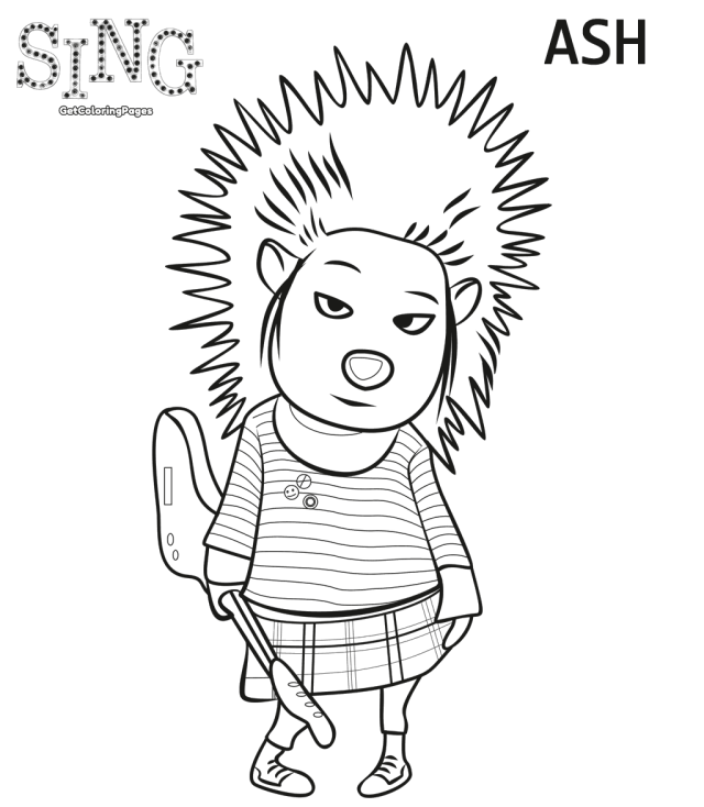 640x734 Top 10 Sing Movie Coloring Pages Para Colorear, Feliz