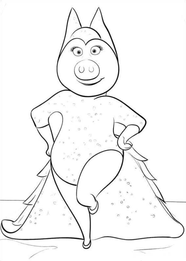 593x832 Sing Ash Coloring Pages Kids N Fun 31 Coloring Pages Of Sing Free