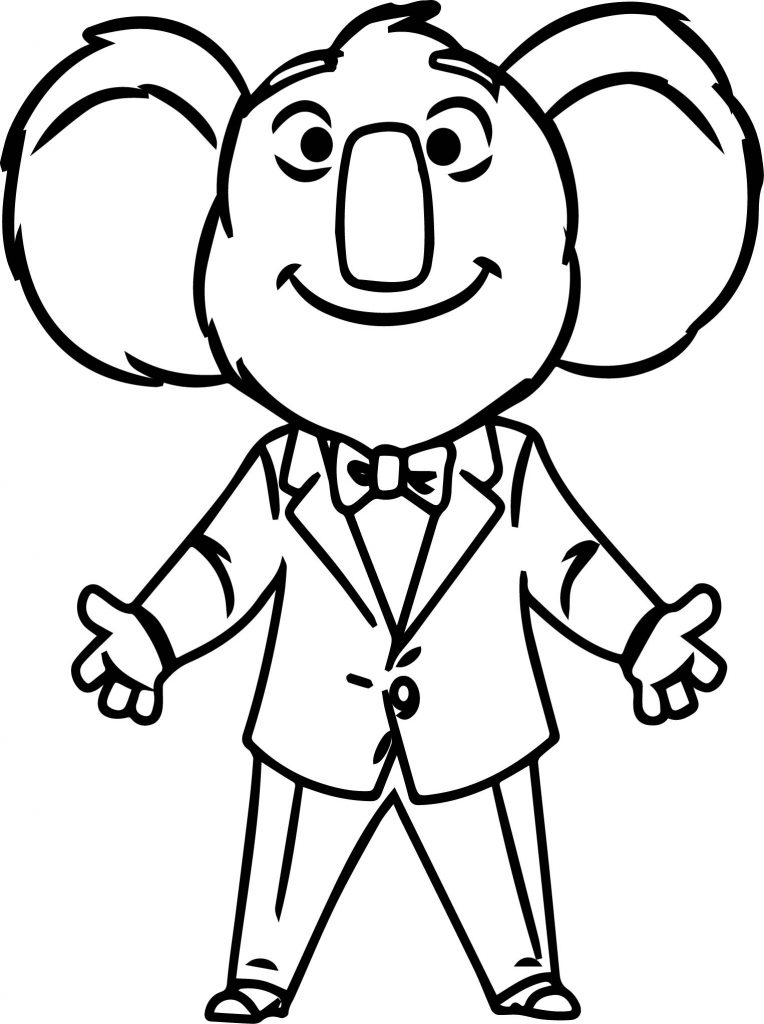 764x1024 Buster Moon Sing Movie Coloring Page Wecoloringpage