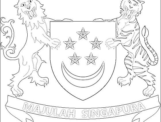 560x425 Coat Of Arms Coloring Pages Free Singapore Coat Of Arms Coloring