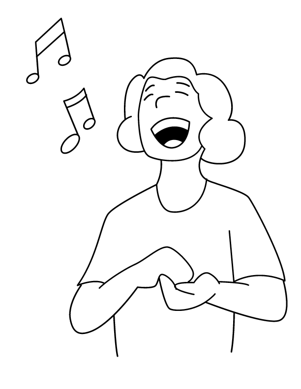612x792 Fancy Singer Coloring Pages Sketch