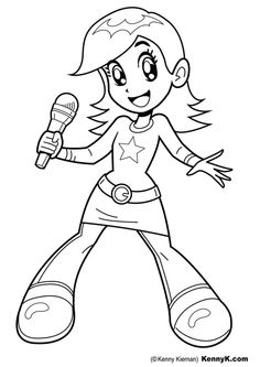 236x333 Coloring Page Dancing Girl Rockin' Your Way Back To School