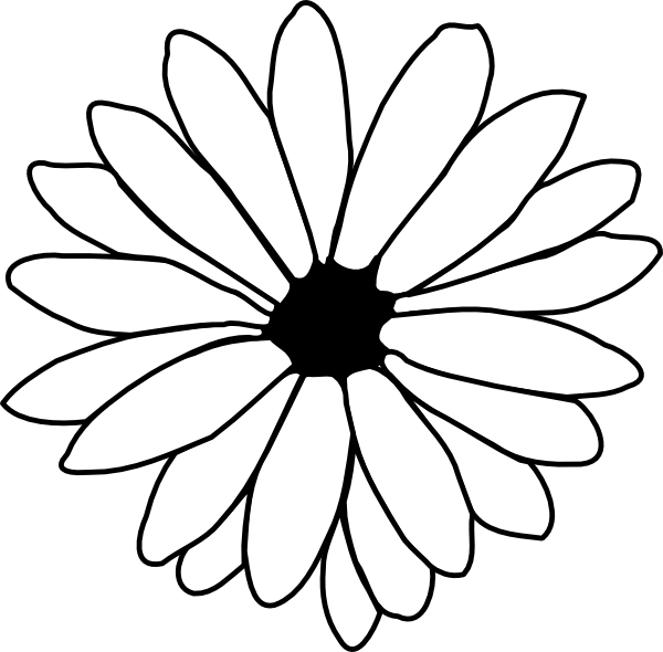 600x590 Single Flower Coloring Pages Hawaiian Flower Coloring Pages
