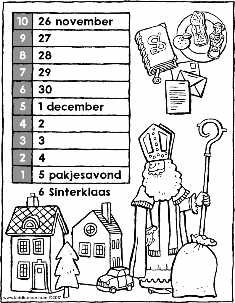 794x1024 Saint Nicholas Kleurprenten