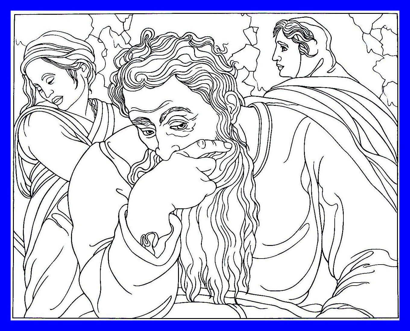 1361x1101 Astonishing Jeremiah From The Sistine Chapel Painting By