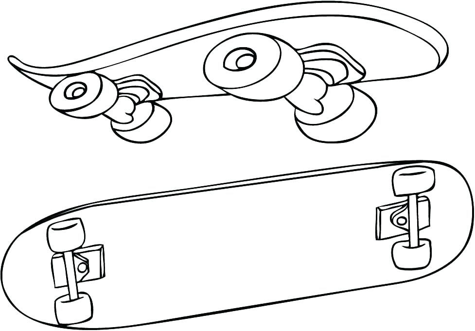 977x681 Skateboard Coloring Pages Skateboard Skateboarding Coloring Pages