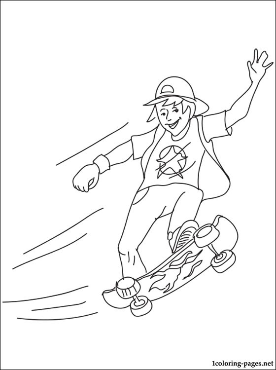 560x750 Skateboarding Coloring Pages Free Printables Skateboarding