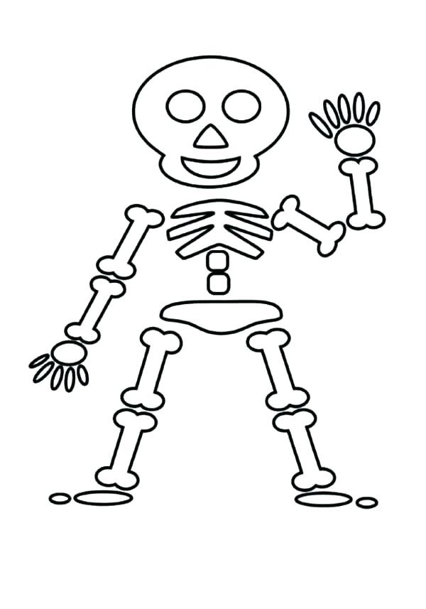 600x857 Skeleton Coloring Pages For Preschoolers Free Printable Kids