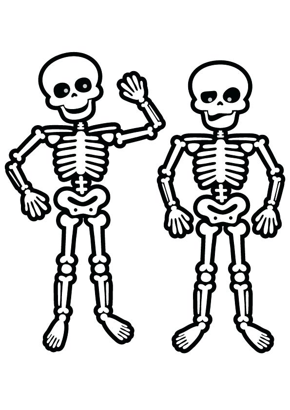 595x842 Skeleton Coloring Pages Drawn Skeleton Printable X Free Dinosaur