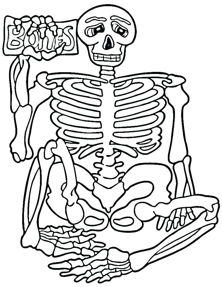 750x970 Skeletons Coloring Pages Draw Coloring Pages Clip Skeleton