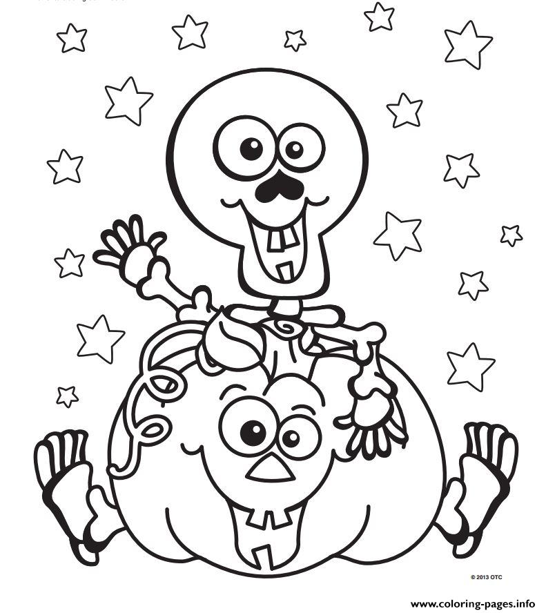 791x888 Halloween Skeleton Pumpkin Coloring Pages Printable