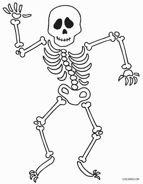 468x600 Skeleton Coloring Pages To Print