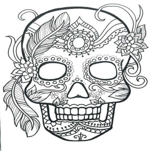 500x500 Coloring Pages ~ Skeleton Coloring Pages Free Page Skull