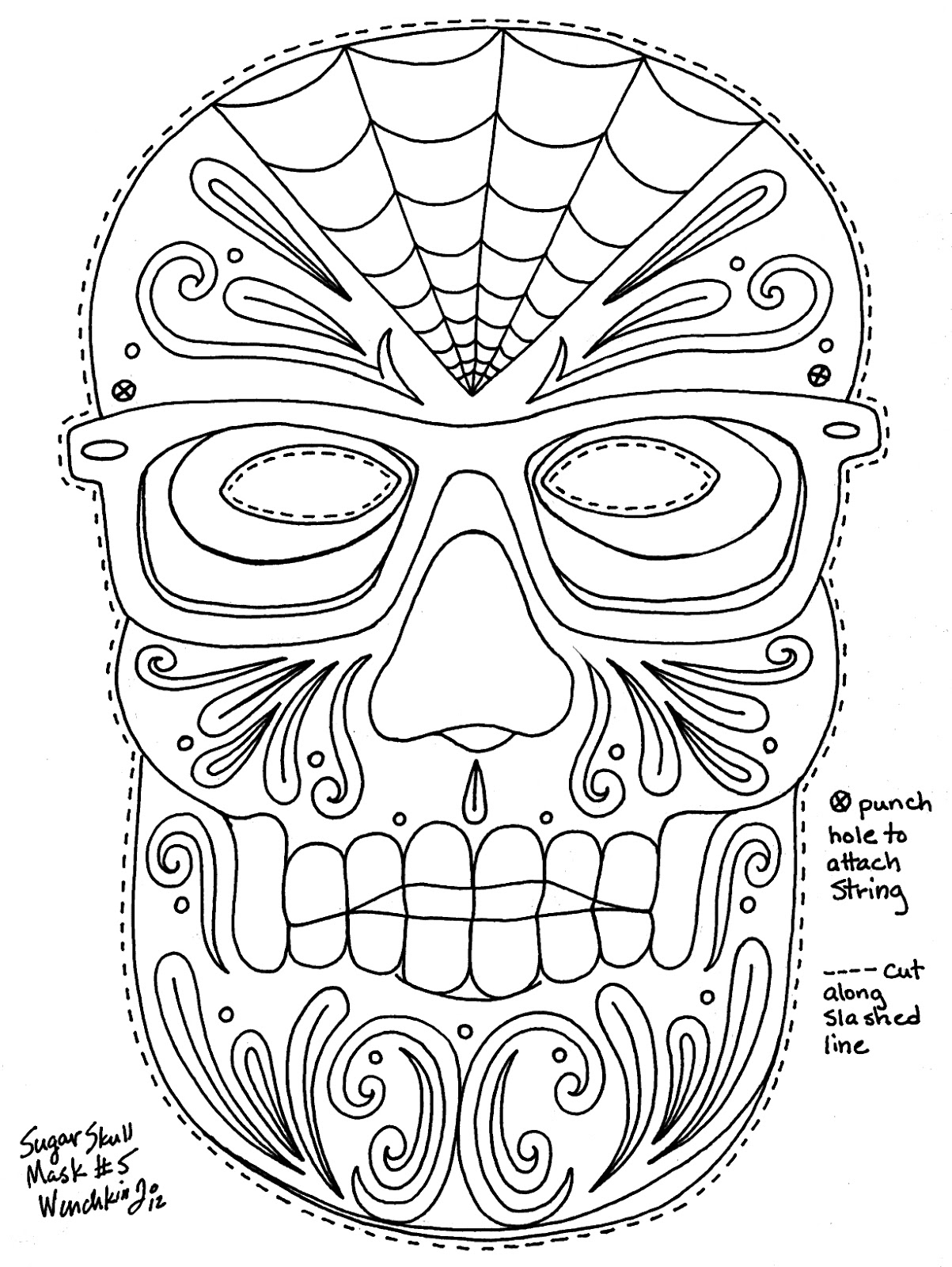 1203x1600 Sugar Skull Masks. Or Coloring Pages. Printables