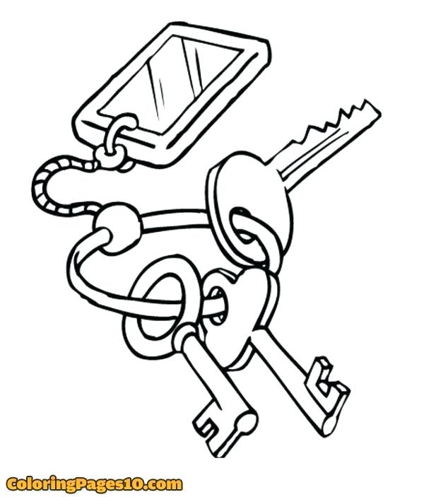 600x703 Key Coloring Page Key Coloring Page Creative Coloring Page Key