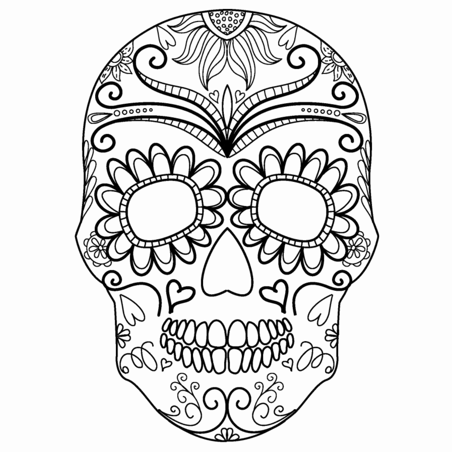 1535x1535 Skeleton Coloring Page Fresh Day The Dead Masks Coloring Pages