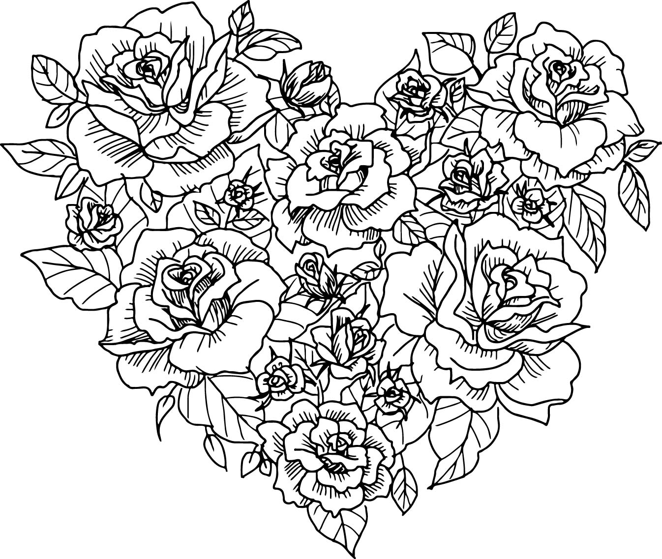 1346x1137 Fresh Rose Coloring Pages Gallery Printable Coloring Sheet