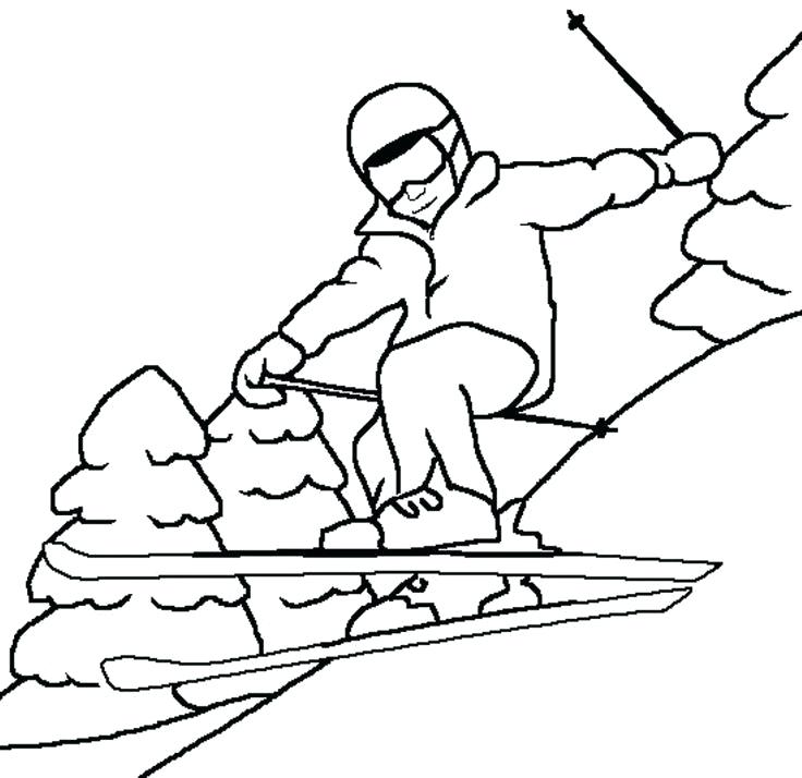 736x714 Ski Coloring Pages Ski Coloring Pages Sport Coloring Pages Ski Doo