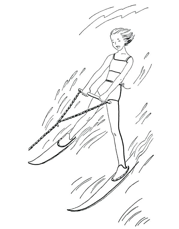 597x760 Skiing Coloring Pages 9 Water Skiing Coloring Pages Ski Doo