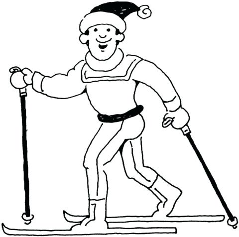 480x476 Man Is Skiing Coloring Page Free Printable Coloring Pages Man Is