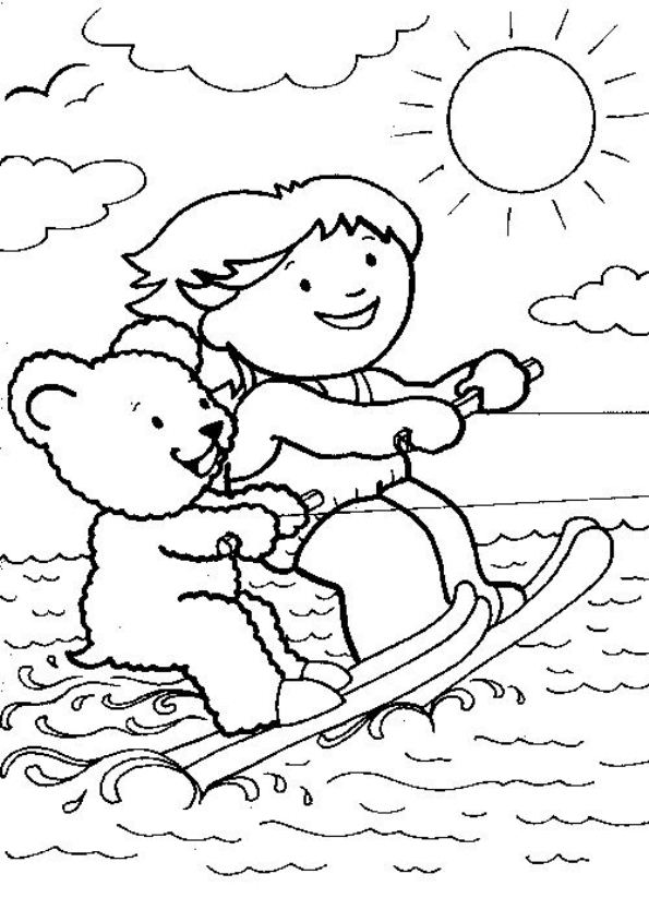 595x823 Kids N 9 Coloring Pages Of Water Skiing
