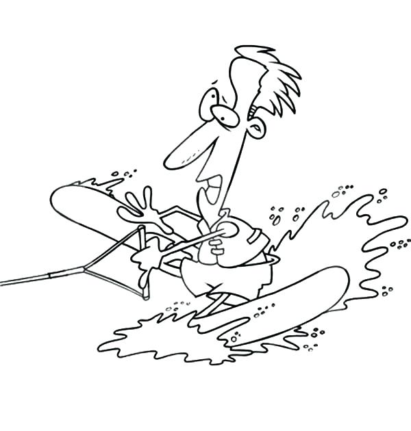 600x630 Little Girl Skiing Coloring Page Also Little Girl Skiing Coloring
