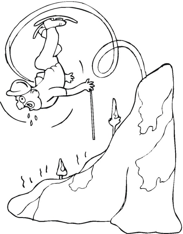 594x760 Skiing 5 Coloring Page