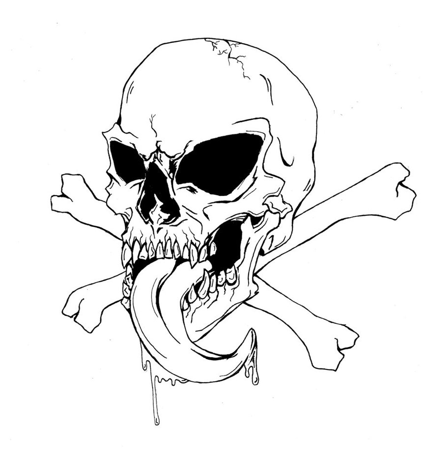 Skull And Bones Coloring Pages
