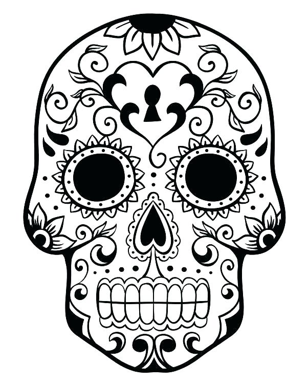 600x750 Skull Crossbones Coloring Pages Free Printable Skull