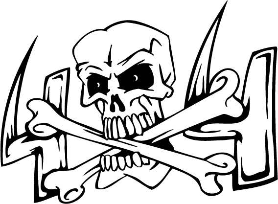 568x417 Skull And Cross Of Bones Coloring Pages