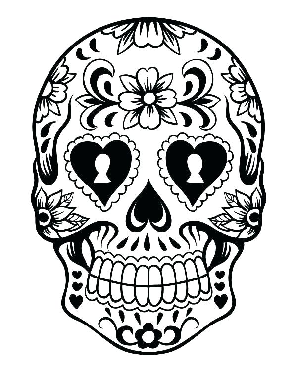 600x750 Coloring Pages Skull Printable Skull And Bones Stencil Skulls
