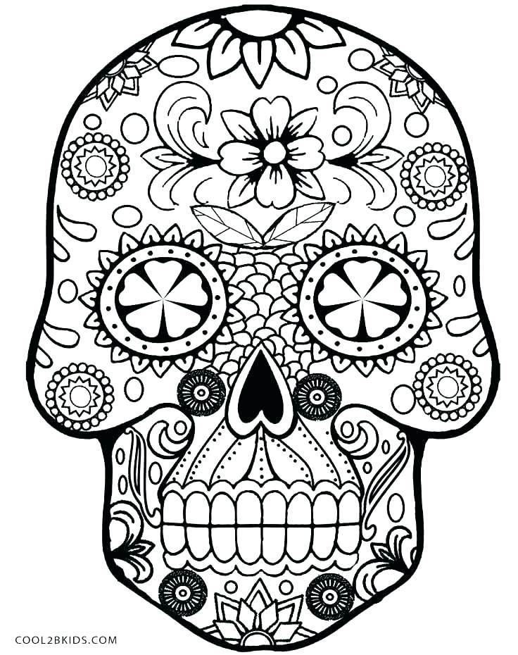 736x930 Printable Skull Coloring Pages Free Printable Skull And Crossbones