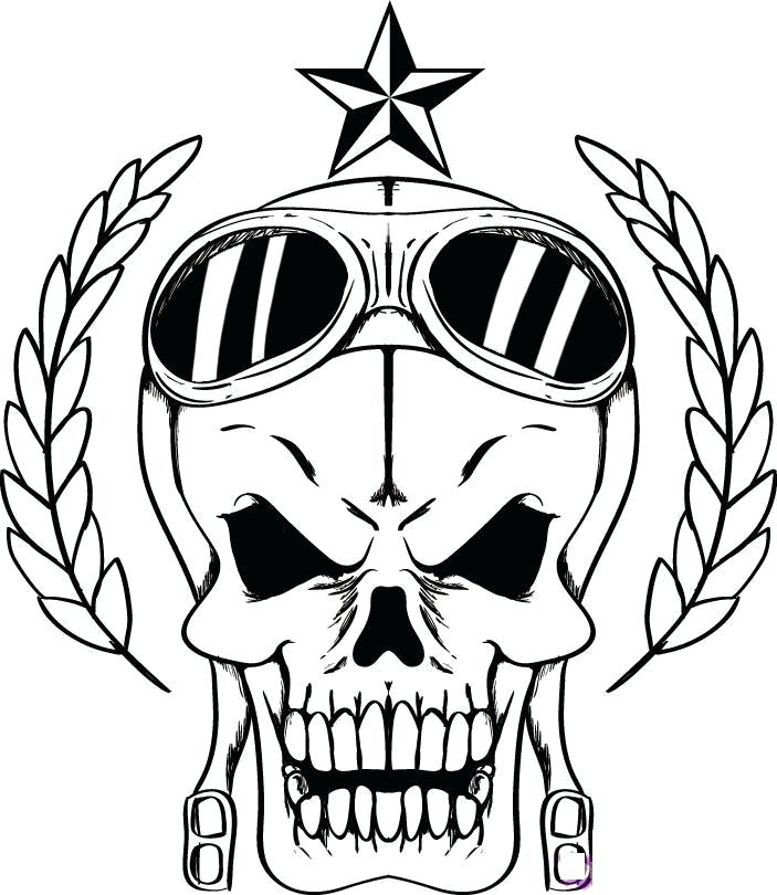 703x810 Coloring Pages Skulls Skull With Bones Coloring Pages Pirate Skull