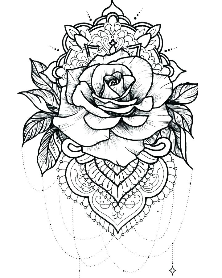 720x900 Coloring Pages Roses Coloring Pages Rose Beautiful Big Rose