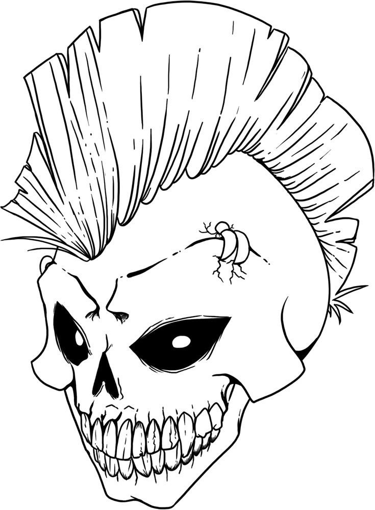 735x1000 Coloring Pictures Of Skulls Free Printable Skull Coloring Pages