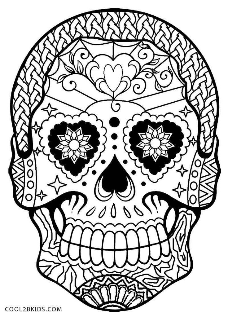 736x1023 274 Best Colouring~sugar Skulls~day Of The Dead Images