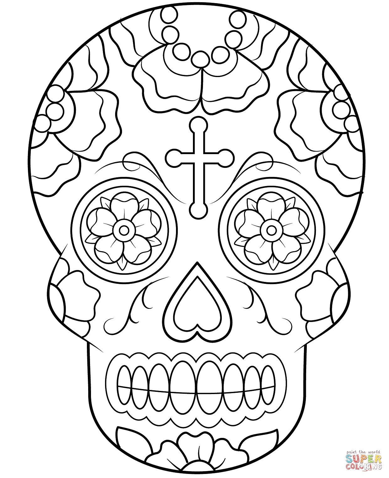 1240x1526 Best Of Crammed Skull Coloring Pages 5 Sugar Skulls Printable 2432