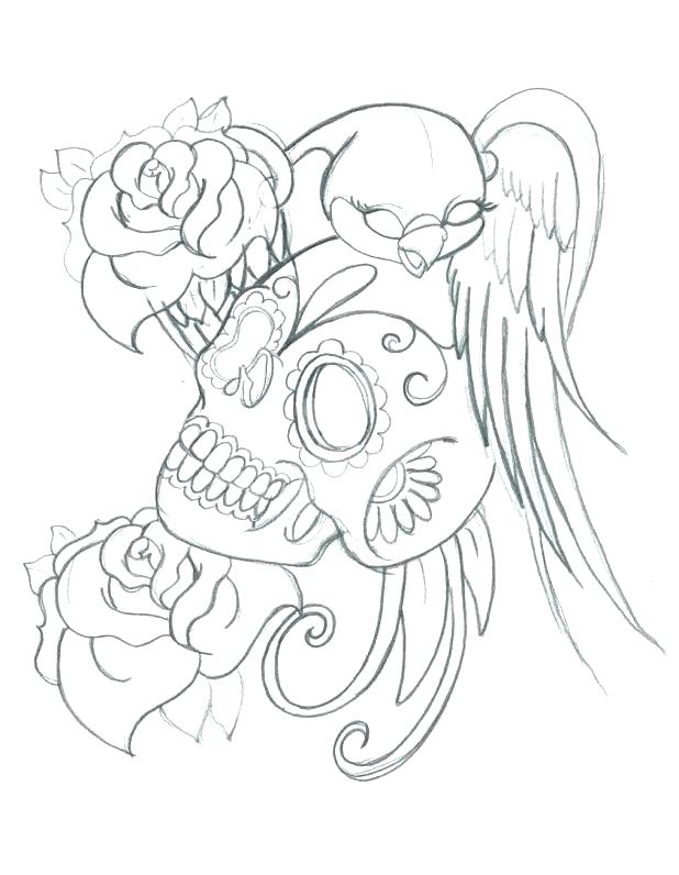 618x796 Skulls Roses Coloring Pages Magnificent Amazing Skull