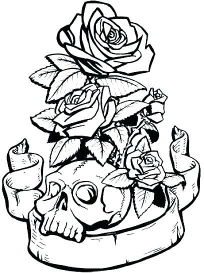 408x546 Coloring Pages Rose Coloring Pages Rose Rose Coloring Sheets Skull