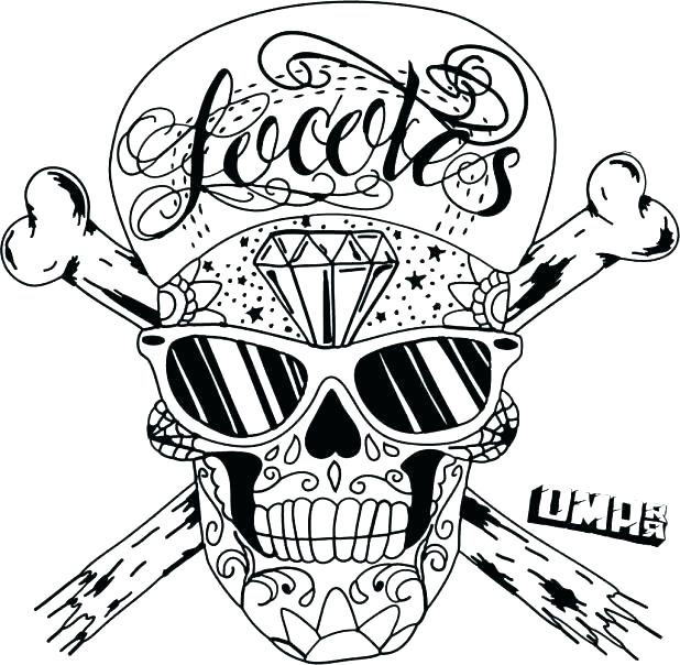 618x604 Coloring Pages Sugar Skulls Coloring Pages Skull On Fire A Medium