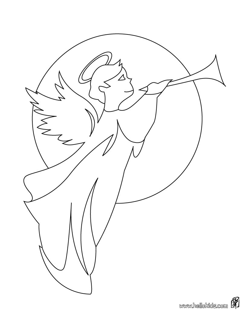 820x1060 Two Angels In The Sky Coloring Pages