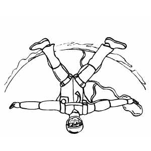 300x300 Man Sky Diving Coloring Sheet