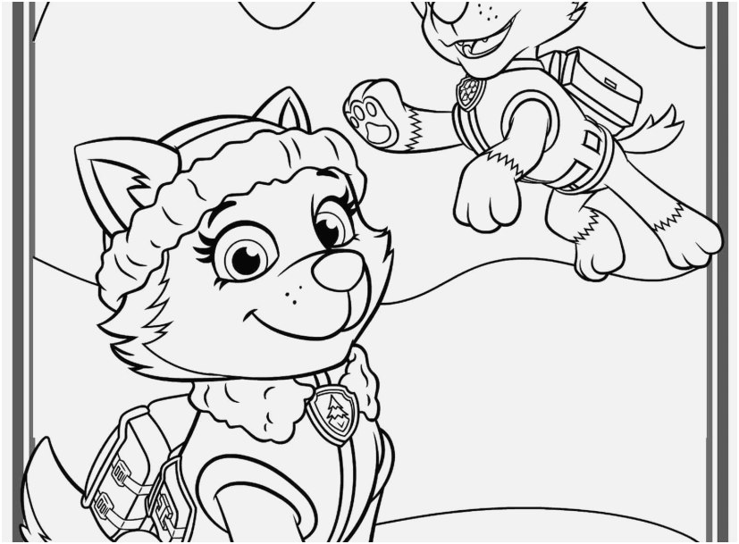 827x609 Printable Paw Patrol Coloring Pages View Everest Marshall And Skye