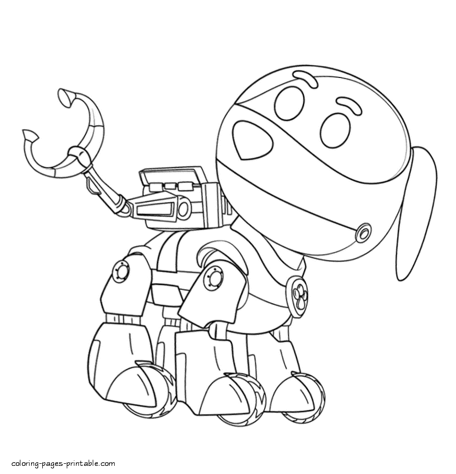 895x930 Special Paw Patrol Coloring Pages Robo Dog Sky