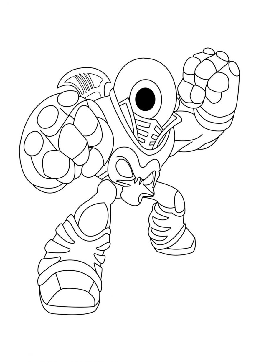 869x1229 Skylanders Coloring Pages Free Printable Skylander Giants For Kids