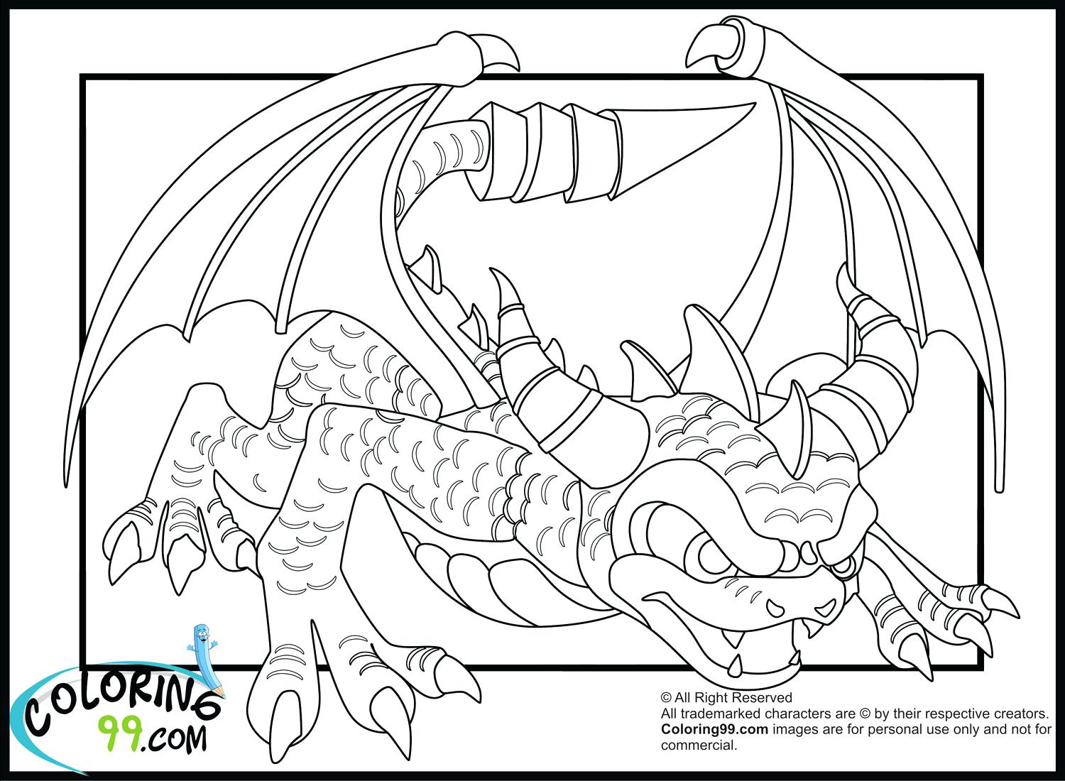 1500x1100 Better Spyro Coloring Pages Printable Skylanders Imaginators Page