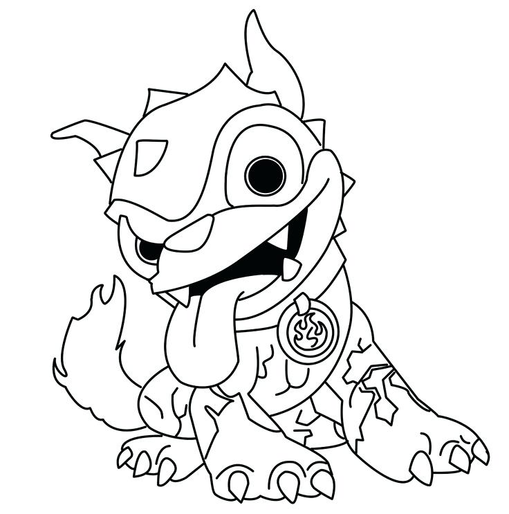 736x743 Skylander Coloring Pictures Pages Hot Dog Skylanders On Printable