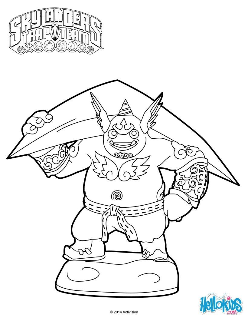 820x1060 Gusto Coloring Page From Skylanders Trap Team. More Video Games