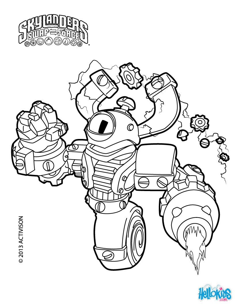 820x1060 Skylanders Swap Force Coloring Pages Printable For Cure Print