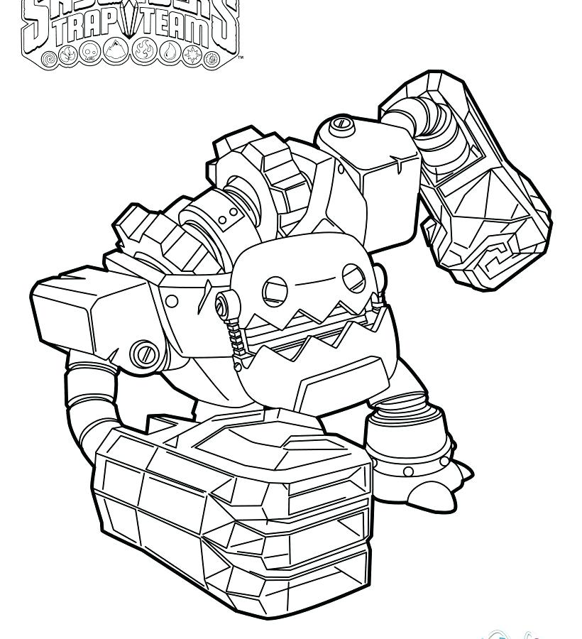 820x900 Skylanders Swap Force Coloring Pages Printable Knight Mare